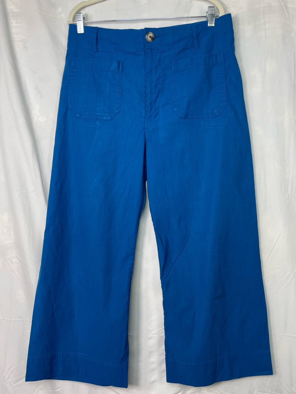 Anthropologie Wide-Leg Pants in Cobalt Blue